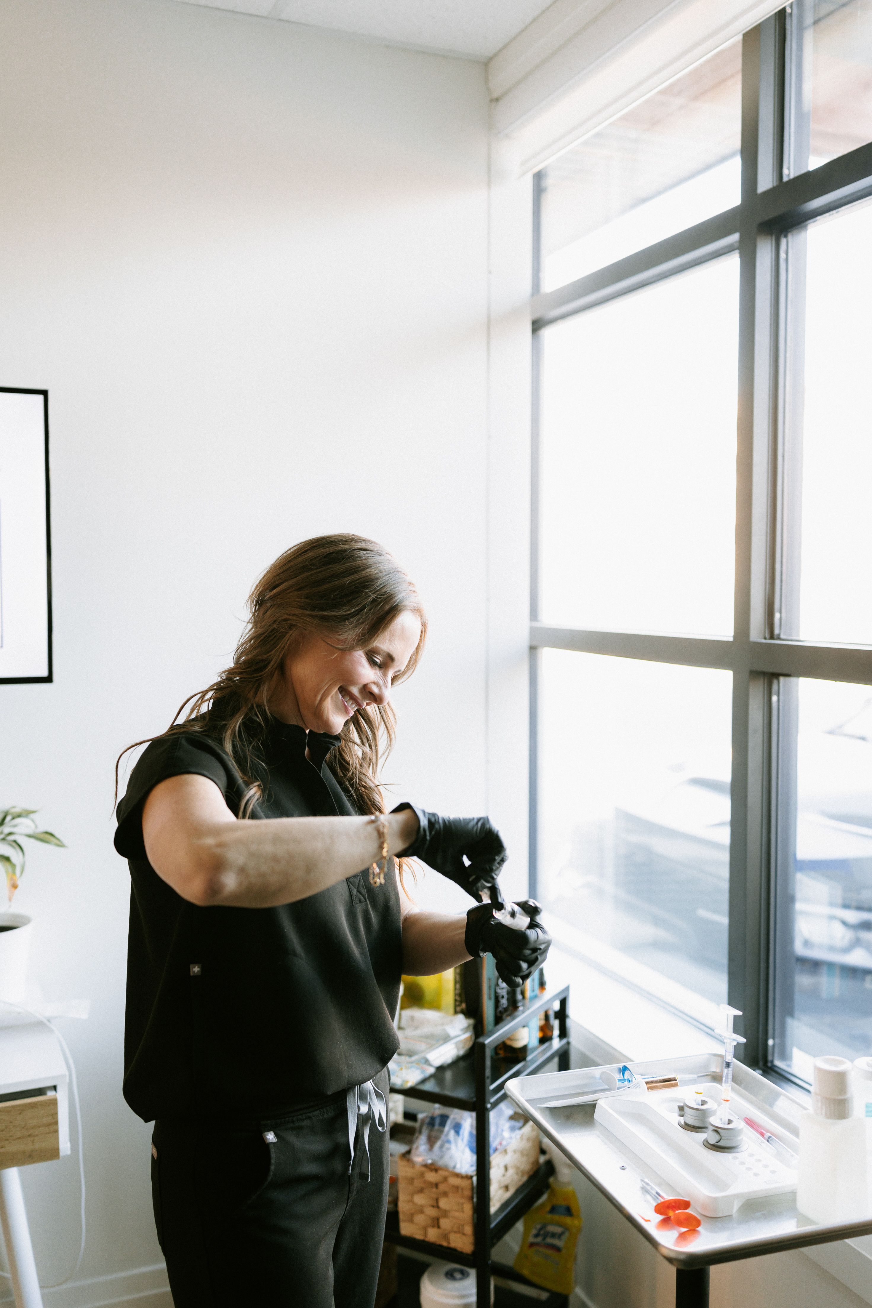 LA Medspa clinician in a warm editorial portrait